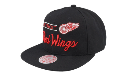 NHL Retro Lock Up Snapback Cap "Detroit Red Wings - Black" 6HSSLD21213 DRWBLCK