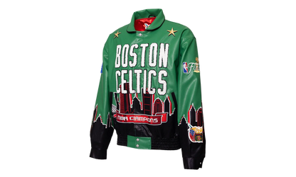 Skyline Vegan Leather Championship Jacket "2024 NBA Champion Boston Celtics" NBA 021B CEL