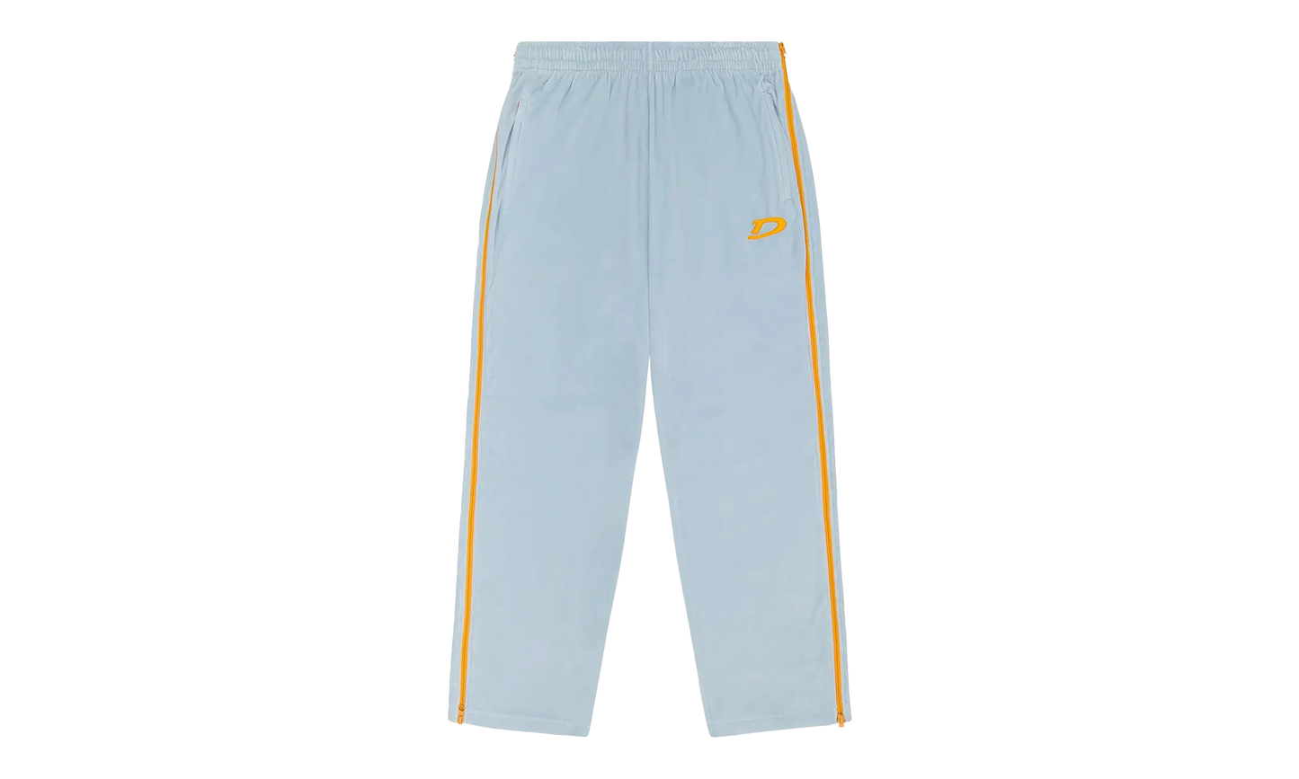 5Q Zip Velour Warmup Track Pants "Light Blue" DT434