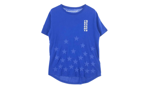 Vertical Logo Graphic Print T-Shirt "Blue" CHRM0823
