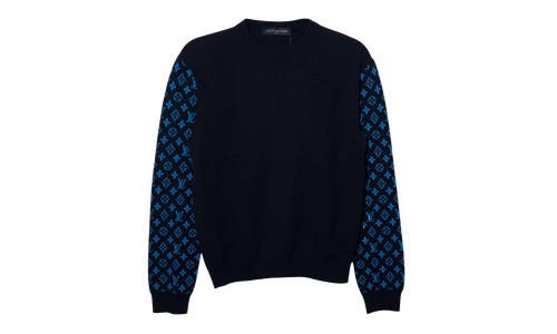 Monogram Mix Cashmere Crewneck "Navy" 1AATLQ