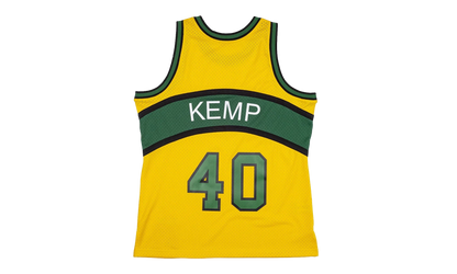 NBA Shawn Kemp Reload Swingman Jersey "1994 Seattle Supersonics - Yellow" SMJYCP19285 SSUYELL94SKE