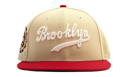 59FIFTY Brooklyn Dodgers 1942 All Star Game Fitted Hat "Vegas Gold / Scarlet" NE486