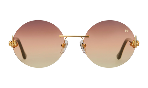 508 Rimless Drill Mount F.U. Edition 24KT "Yellow Gold / Black / Brown Triple Gradient" DMMF2 0007 16T5