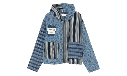 Indigo Tapestry Full Zip Hoodie "Indigo" HTG260166 IND