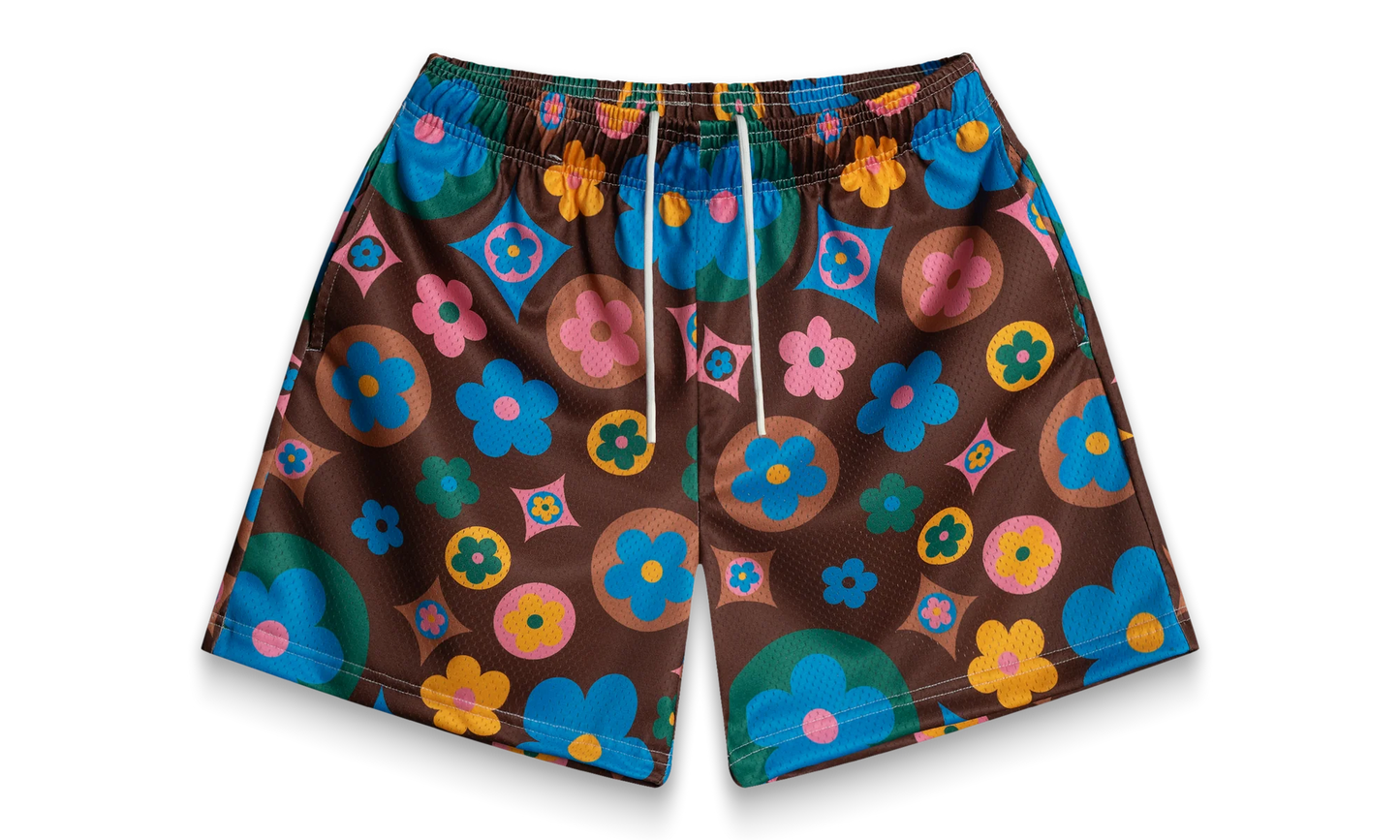 Flower Shorts "Brown / Multi" BS64