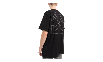 Arrows Logo Print T-Shirt "Black" OMAA038C99JER0081001