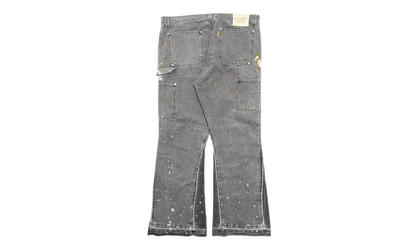 LA Carpenter Pants Flare Paint Splatter "Charcoal Multi" GD135