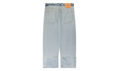 Turn Up Rhinestone Trousers "Blue" AK1003AUZ