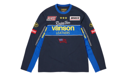 Vanson Leathers® L/S Top "SS26 - Navy" SU27020