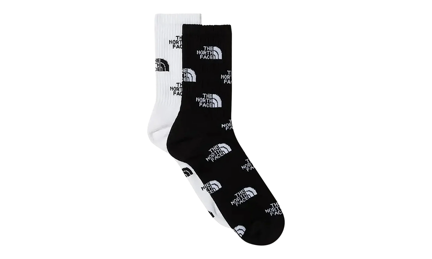 Everyday Crew Socks Logo (2 Pairs) "TNF Black / TNF White" NF0A8BRBKY4