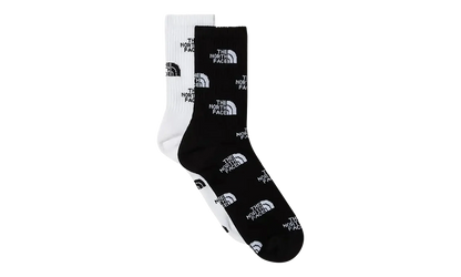 Everyday Crew Socks Logo (2 Pairs) "TNF Black / TNF White" NF0A8BRBKY4