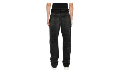 Leather Straight MX1 Jean "Vintage Black" AMDNGH1086 097