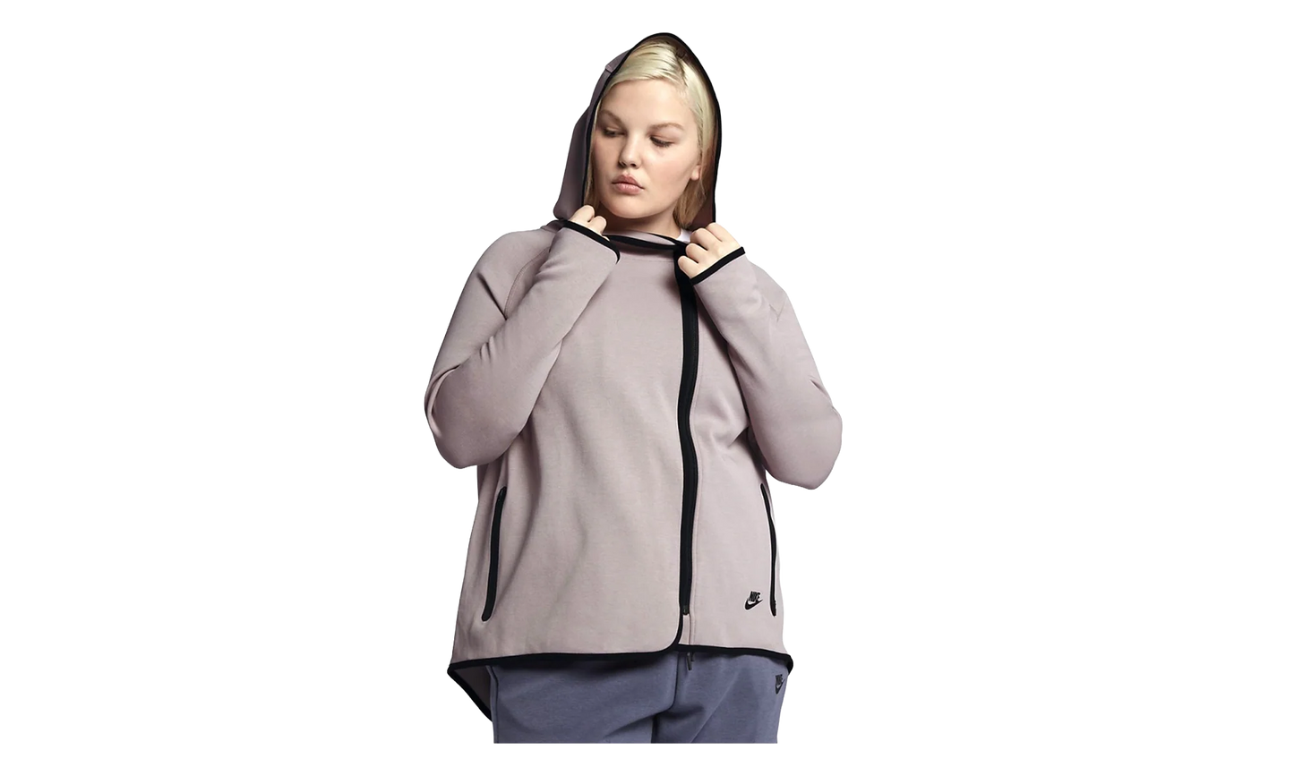 Tech Fleece Full Zip Cape Hoodie WMNS "Rose Pink / Black" AH3969 684