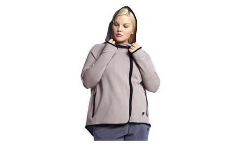 Tech Fleece Full Zip Cape Hoodie WMNS "Rose Pink / Black" AH3969 684