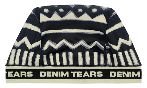 5Q Mudcloth Skully Hat "Black" DT432