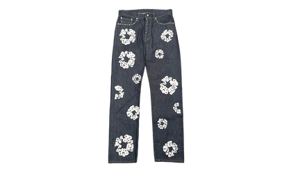 Levi's 501 Rhinestone Cotton Wreath Logo Jeans "Selvedge - Indigo / White" DT295