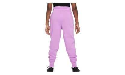 Sportswear Club Fleece Girls' High-waisted Fitted Pants GS "Rush Fuchsia / Rush Fuchsia / White" FD2921 532