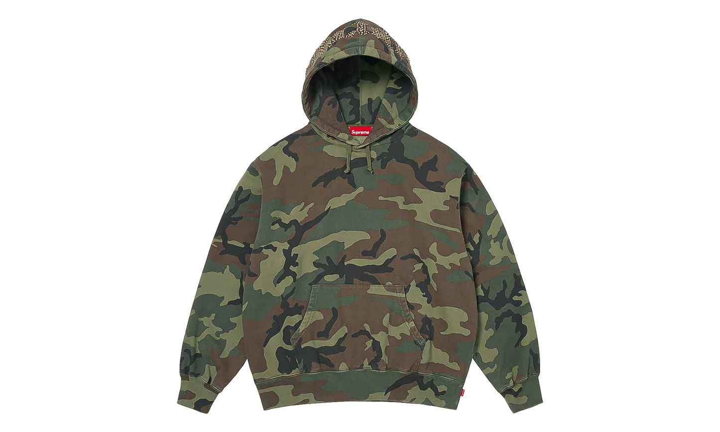 Overdyed Studded Hooded Sweatshirt "SS26 - Camo" SU27376
