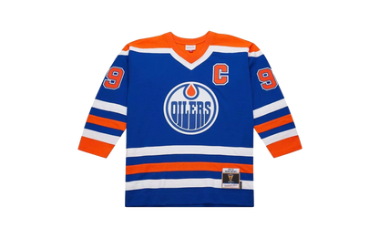 NHL Wayne Gretzky Dark Jersey "1986 Edmonton Oilers - Royal" JY9050 EDOROYA