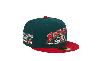 Chew Buffalo Bisons 59FIFTY Fitted Hat "Big League -Green" 60507011