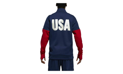 USA Volleyball Jacket 1/4 Zip Jacket "Collegiate Navy / Power Red" CF1418