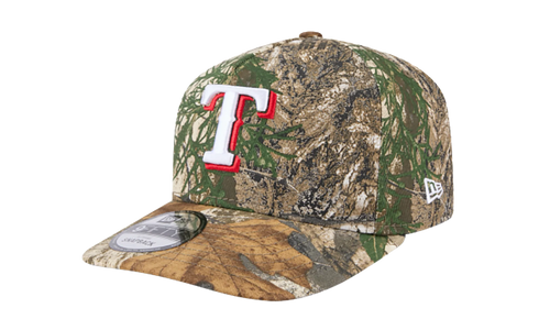 9FIFTY Texas Rangers A Frame Snapback Hat "Real Tree" NE398