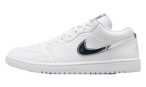 Womens Air Jordan 1 Low SE "White Metallic Silver'" IQ9381 100