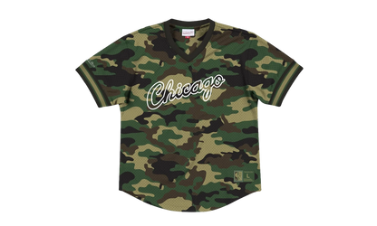 NBA Mesh V-Neck Tee "Chicago Bulls - Camo" MSPOMG18018 CBUCMWD1