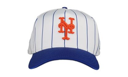 9FIFTY New York Mets Pinwheel A Frame Snapback Hat "White / Royal Blue" NE210