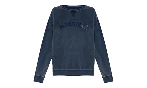 Logo Embroidered Dyed Sweatshirt "Washed Blue" S50GU0209S25570469