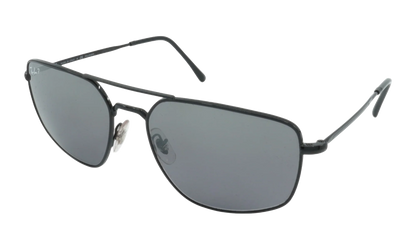 SQUARE POLARIZED SUNGLASSES "POLISHED BLACK" RB3666-002-K3_56