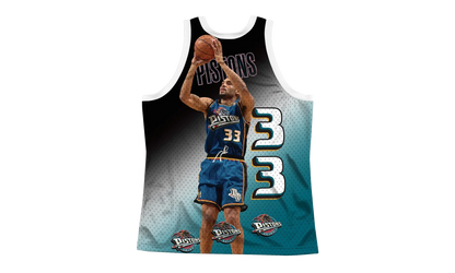 NBA Behind The Back Jersey "Detroit Pistons Grant Hill" MSTKMI19002 DPIWHITGHI