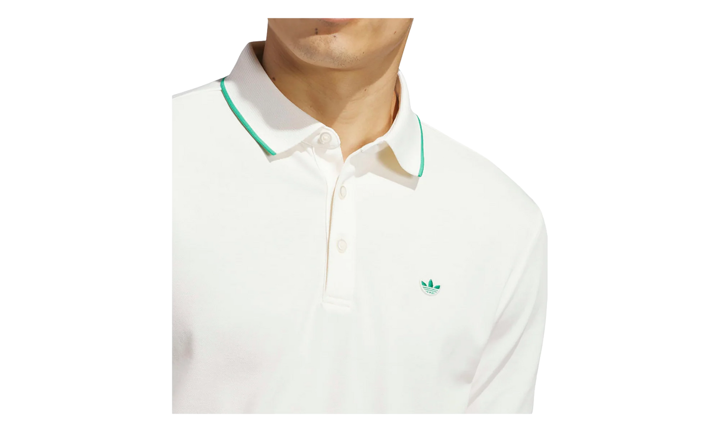 Originals Twistknit Trefoil Polo Shirt "Chalk White / Court Green" KB8617