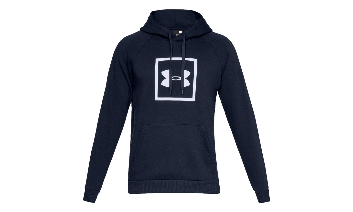 Rival Fleece Box Logo Hoodie "Academy / White" 1329745 408