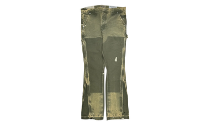 LA Flare Carpenter Pants Paint Splatter "Moss Multi" GDCLFMC