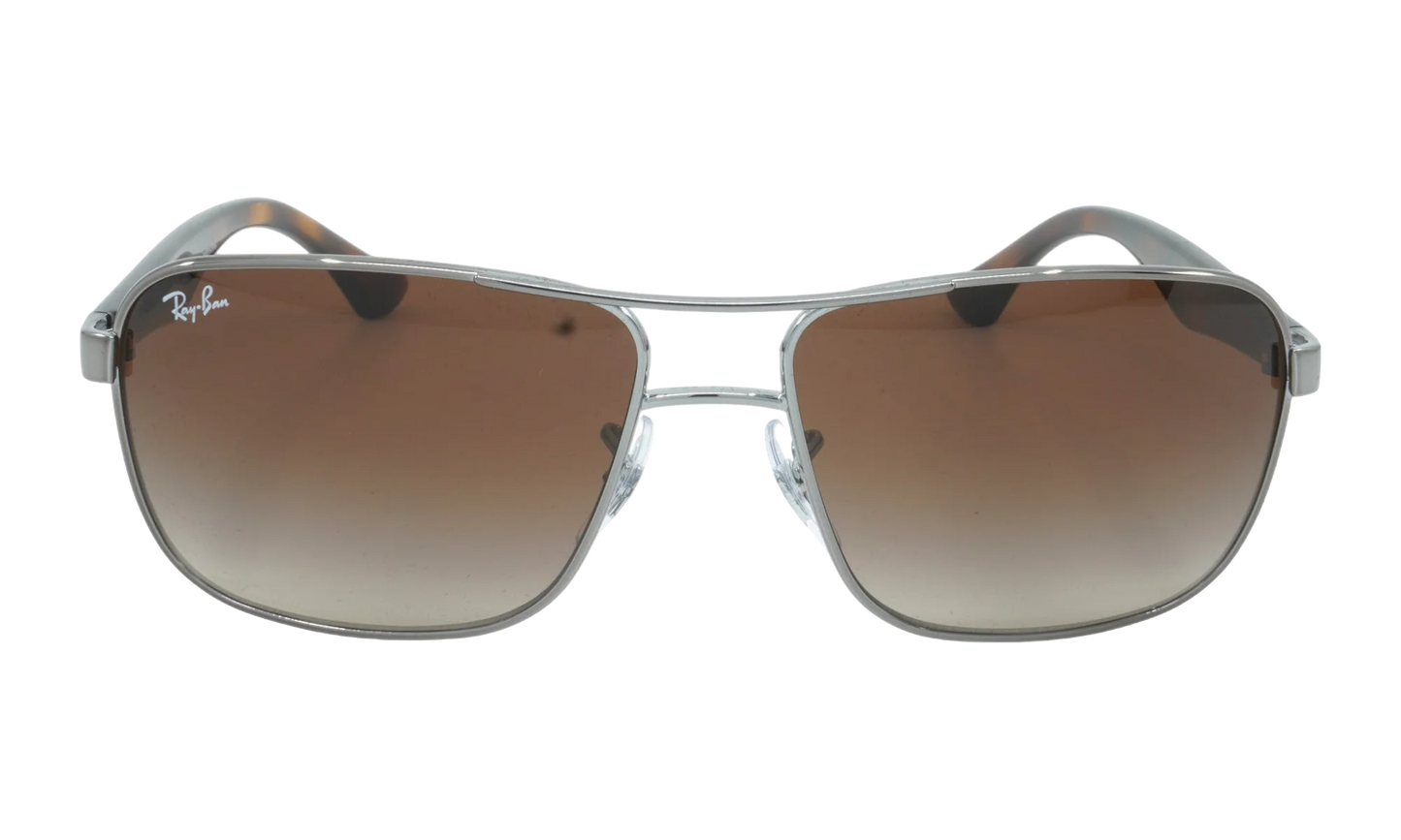 Square Navigator Sunglasses "Gunmetal Tortoise" RB3516-004-13_59