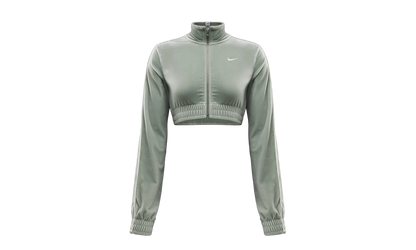 Sportswear Collection Cropped Velour Full Zip Top WMNS "Jade Horizon / Sail / Sail" FZ3679 370