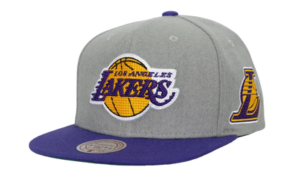 NBA Melt Stitch Snapback Cap "Los Angeles Lakers - Grey" HS9444 LALGREY