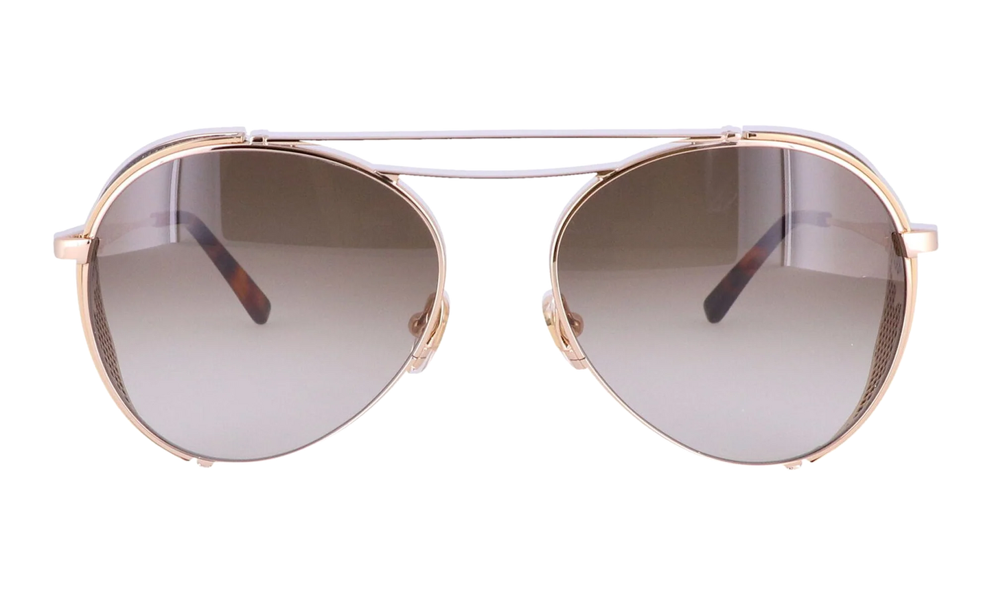 Double Bridge Aviator Sunglasses "Shiny Gold" MCM129S-739