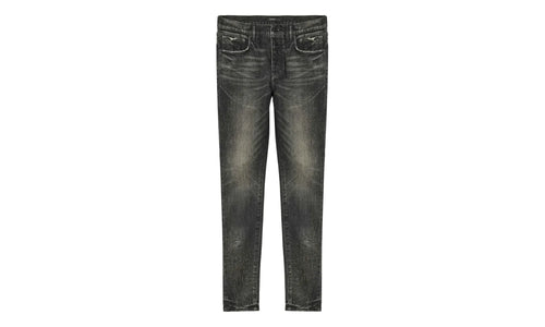 Crackle Coated Denim "Black" P001 SIWC424