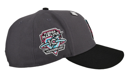 59FIFTY Florida Marlins 10th Anniversary Fitted Hat "South Beach Metallic" NE423