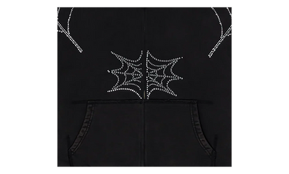 Rhinestone We Zip Hoodie "Black" SP5der397
