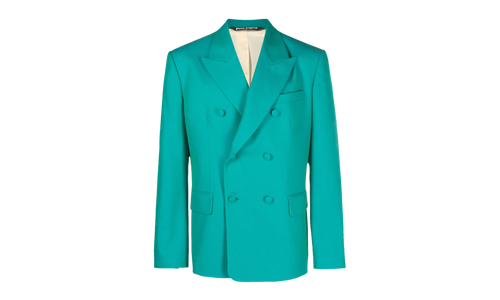 Sonny Double Breasted Blazer "Turquoise" PMEN026S23FAB001 TUR