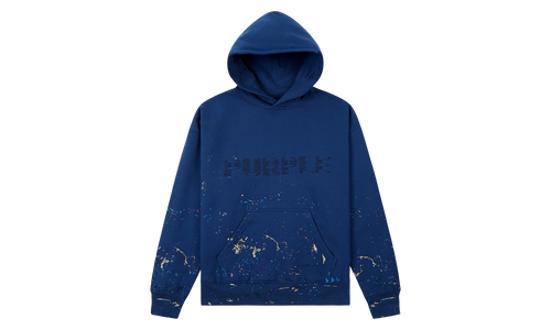 Sequin Splatter Paint Hoodie "Blue" P401 MFNZ425