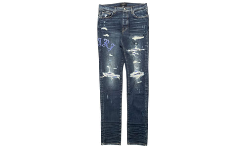 Old English Logo Bandana Patch Jeans "Deep Classic Indigo Multi" PS22MDS148 403
