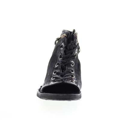 Rhett 534074-302 Womens Black Leather Strap Sandals Shoes