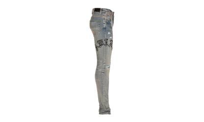 Old English Logo Bandana Patch Jeans "Clay Indigo Multi" PS22MDS148 408B