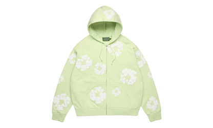 Cotton Wreath Zip Hoodie "Mint" DT616