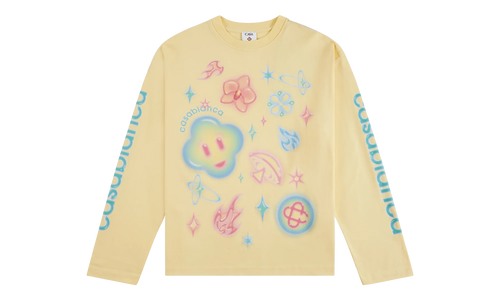 Airbrush Icons Long Sleeve T‑Shirt "Pale Yellow" M P26 JTS 062 01